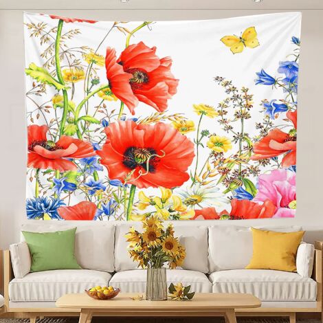 Tapisseries tendance au style rétro, idéales comme fond de lit ou décoration intérieure. 150x130cm