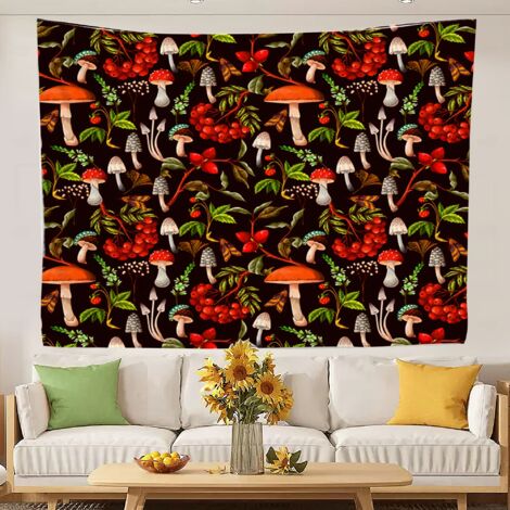 Tapisseries tendance vintage - Décoration murale pour chambre, salon ou rideau de porte 100x75cm