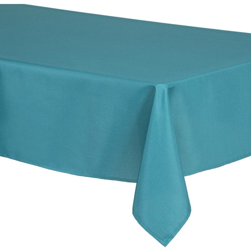 Atmosphera - Nappe anti-tâche Lallie bleu canard 300x150cm créateur d'intérieur