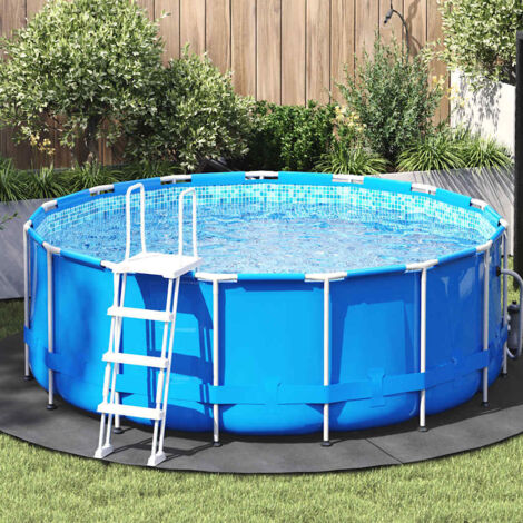 Tapiz de suelo piscina geotextil de poliéster gris claro Ø244cm