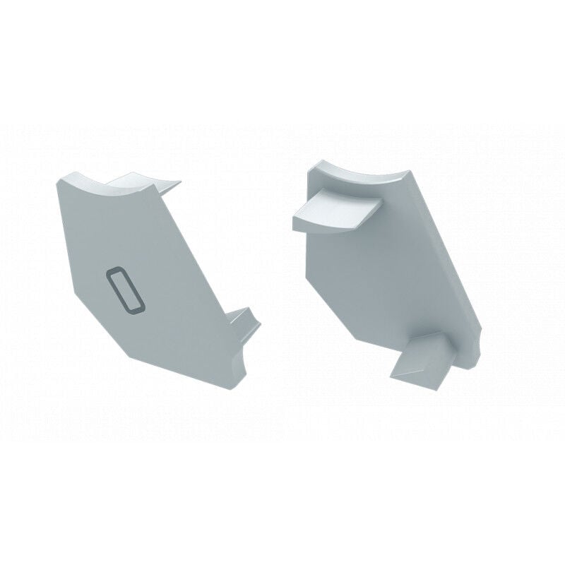 

Tapón Final Perfíl Tipo H Izquierda | Aluminio - Plata - Con Agujero (LL-12-0941-01)