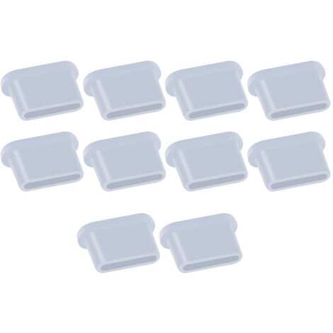 Tapon anti-polvo para puerto USB Tipo C (10ud/bolsa) Blanco