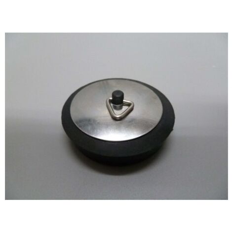 Tapon Baño Con Embellecedor 38Mm Goma/Chapa Negro/Inox S M