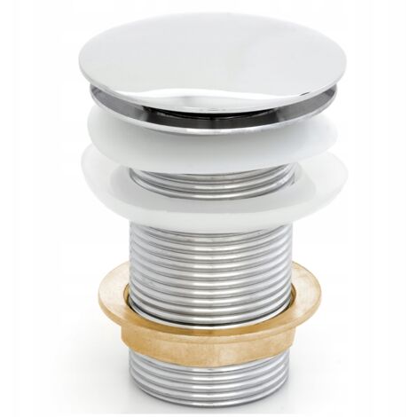 TAPÓN CLICK-CLACK PARA LAVABO AUTOMÁTICO, LATÓN, CROMADO