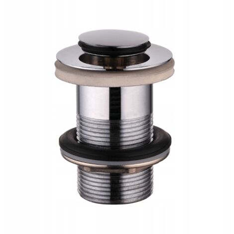 Tapón click-clack para lavabo sin rebosadero, redondo