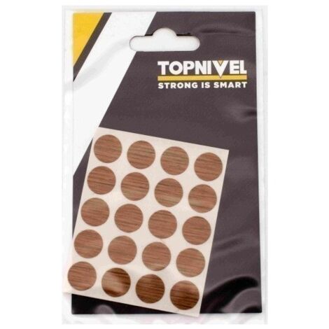 Tapon Cubretornillo Adhesivo 13Mm Roble Osc Nivel 20 Pz