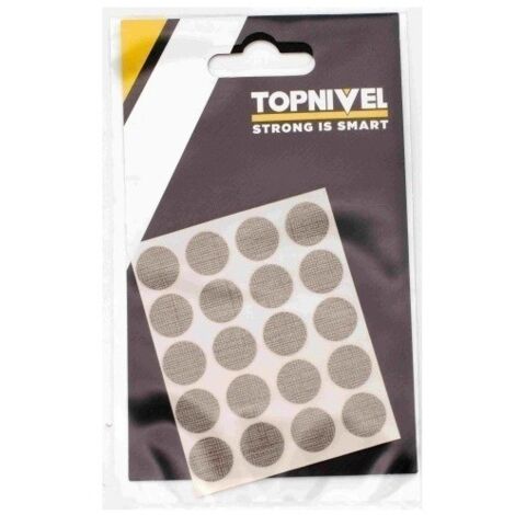 Tapon Cubretornillo Adhesivo 13Mm Textil Oscuro Nivel 20 Pz