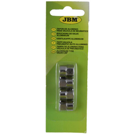 Tapón de aluminio para válvula neumático en blister 4 unidades JBM