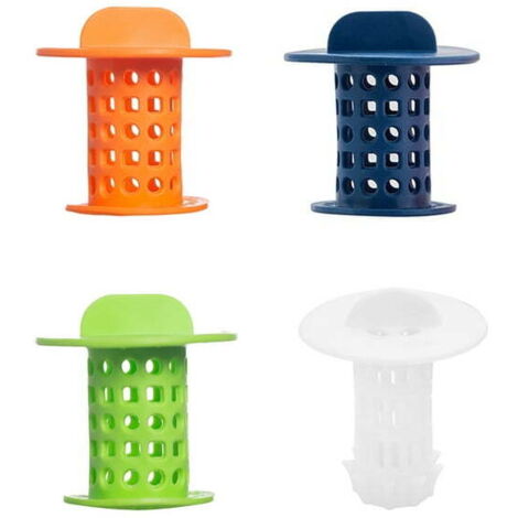 Tapón de colador para fregadero de cocina/ducha, tapón de drenaje, recogedor de cabello, accesorio de baño (azul  1)