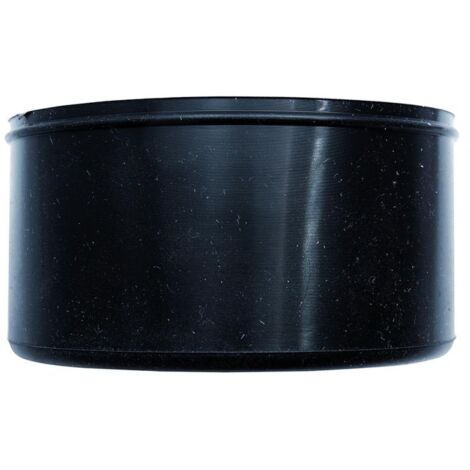 Tapón de condensación de 100 mm en silicona negra cerrado para chimenea de pellets