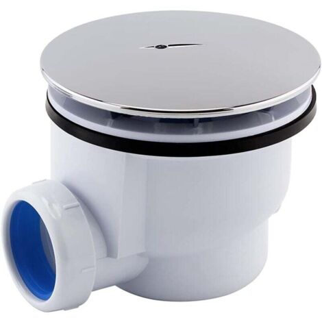 Tapón de desagüe cromado para platos de ducha, sifón de ducha cromado de 90 mm de diámetro