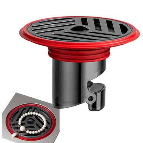 Tapón de desagüe para ducha - Rejilla de suelo de acero inoxidable con sistema antirretorno para contener olores - Para tuberías de cocina, lavadero o baño