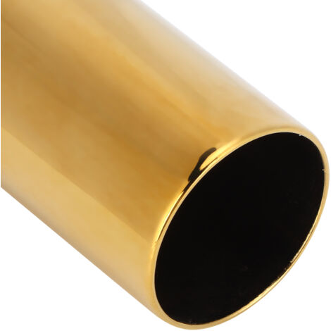 [Tapón de desagüe] Tapón de rebosadero dorado, antiobstrucción (tapa sin orificio) – Material: cobre/acero inoxidable, diámetro: 3 cm, tamaño: 19 x 6 cm