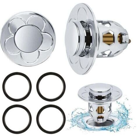 Tapón de desagüe universal de 34-40 mm con filtro antiatascos y colador. Tapón para bañera, fregadero y desagüe de cocina con filtro para cabello.