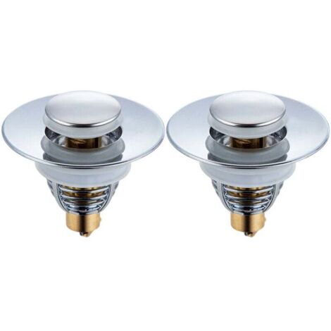 Tapón de desagüe universal emergente para fregadero (paquete de 2) para bañera, cocina y fregadero (orificio de drenaje de 32-42 mm)