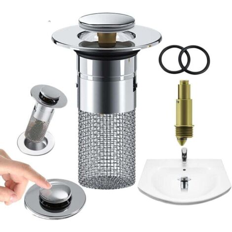 Tapón de desagüe universal ZVD, con filtro para cocina, baño y balcón (34-40 mm)