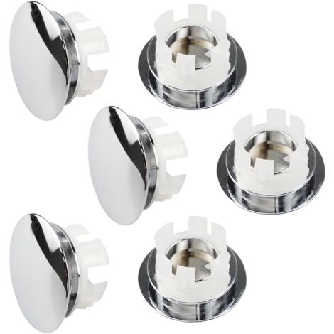 Tapón de desbordamiento de fregadero, anillo de desbordamiento de fregadero, cubierta de orificio de fregadero, para fregadero, baño, cocina, 6 uds.