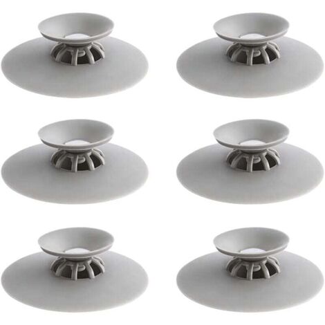 Tapón de drenaje de silicona ZVD-6 piezas, universal para bañera y lavabo, recogedor de pelos
