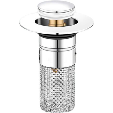 Tapón de fregadero con recolector de pelo – Colador de desagüe para baño, tapón de desagüe para cocina para apartamento, dormitorio, hotel