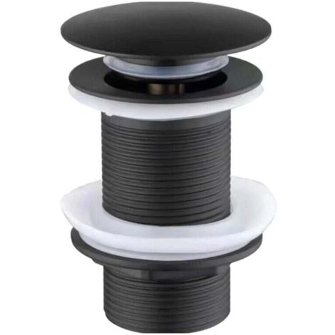 Tapón de fregadero ZVD negro sin rebosadero, tapón de desagüe emergente universal negro, tapón de desagüe sin rebosadero, tapón de desagüe emergente automático para lavabo de encimera, azul