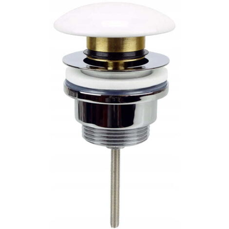 Tapón de lavabo clic-clac cerámico 66 mm blanco