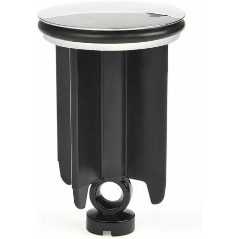 Tapón de lavabo de 40 mm de altura ajustable para baño, universal, de aleación de aluminio, color negro