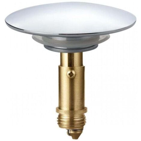 Tapón de resorte de metal cromado de 66 mm para lavabos de baño