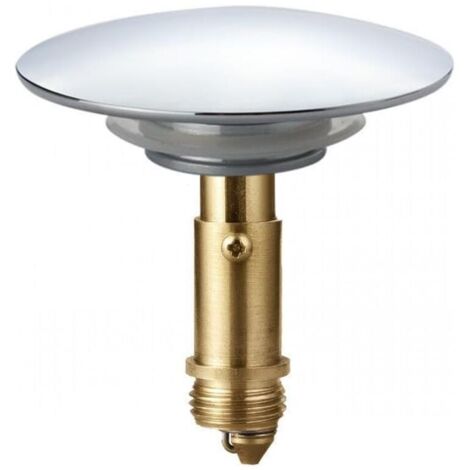 Tapón de resorte de metal cromado de 66 mm para lavabos de baño