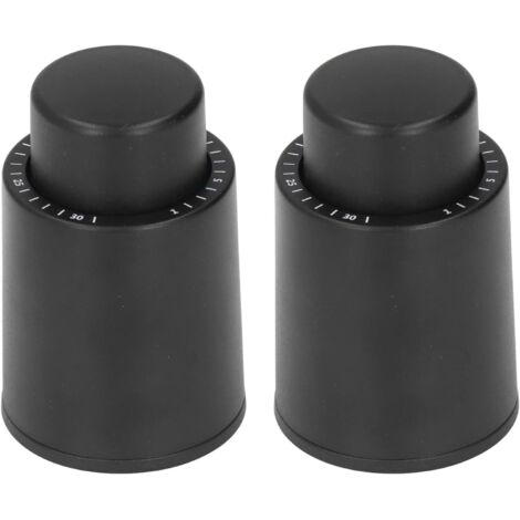 Tapón de vacío para vino de 2 piezas, tapón reutilizable para botellas de vino con escala de tiempo, tapón para conservar el vino, mantiene el vino fresco, regalo especial para amantes del vino.