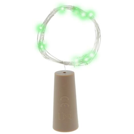 Tapón decorativo con tira LED Verde (1W)
