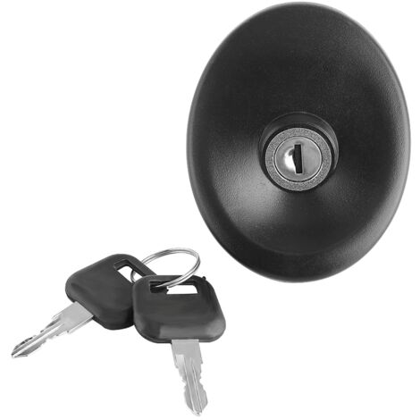 Tapón del depósito de combustible diésel con llaves para Ford Transit MK5 1994-2000 - Negro, 2 llaves, plástico/metal