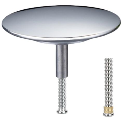 Tapón para bañera de Ø 72 mm, tapón para bañera con tornillo ajustable, tapón para lavabo, para cualquier bañera estándar.
