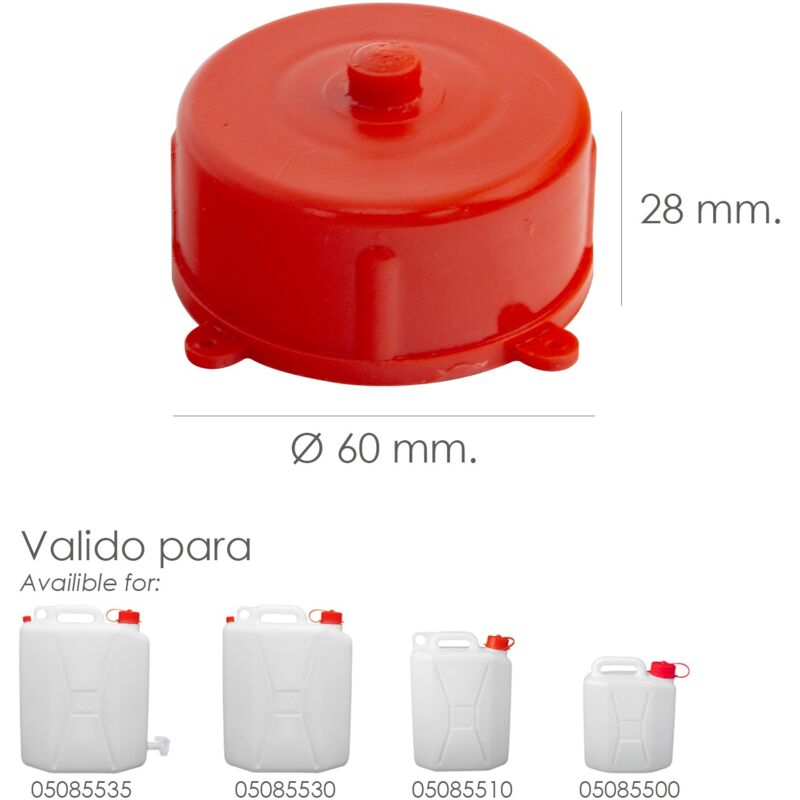 

Tapon para bidon alimentario 5 / 10 / 20 litros