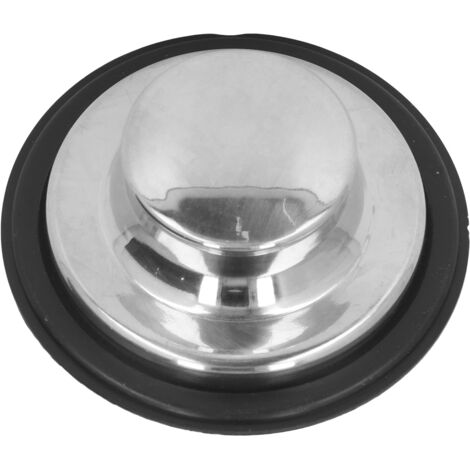 [Tapón para fregadero de cocina] [Acero inoxidable cepillado de 86 mm] [Tapón y tapa de sifón universal con junta de silicona a prueba de olores] [Paquete de 1 unidad]