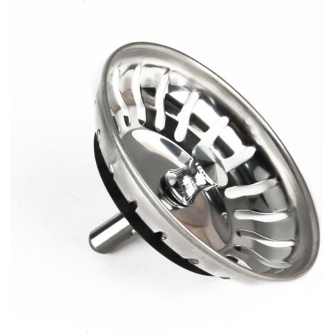Tapón para fregadero de cocina, cesta para desagüe - Colador universal de acero inoxidable, apto para lavavajillas, no se obstruye ni se desborda