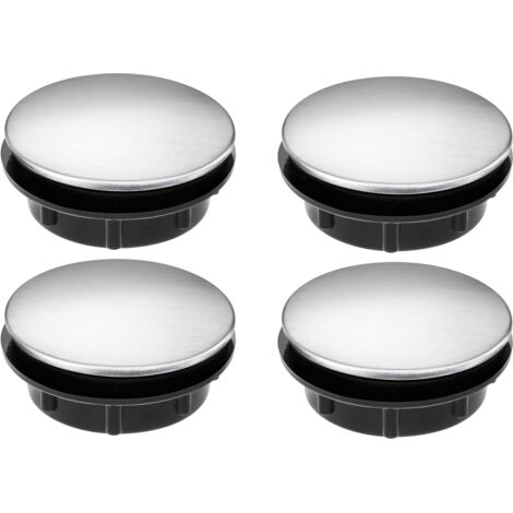 Tapón para orificio de fregadero, 4 paquetes (1,1-1,57 pulgadas de diámetro), tapa para orificio de grifo de fregadero, tapa para orificio de grifo de cocina de acero inoxidable