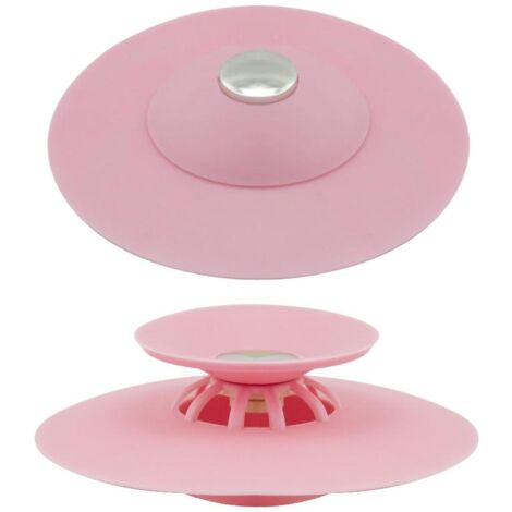 Tapón Universal Fregadero Lavabo Bañera Silicona Con Cestillo Ø 10 cm.