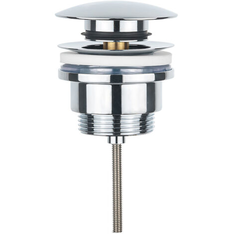 Tapón universal para fregadero YMYNY Click-Clack - Latón cromado