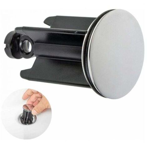 Tapón universal para lavabo de baño de Ø 40 mm, cromado, de latón, con junta de goma, altura regulable, resistente a la corrosión y estable.