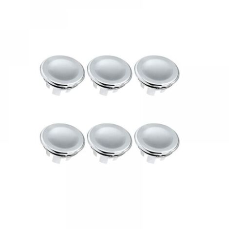 Tapones antidesbordamiento cromados   para cocina y baño, tapa antidesbordamiento de fregadero para baño y cocina, paquete de 6