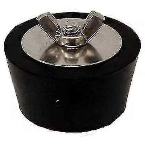 Tapones de invernaje para piscinas, tapones resistentes, pernos de goma y acero inoxidable, accesorios para piscinas (1 pieza, negro)
