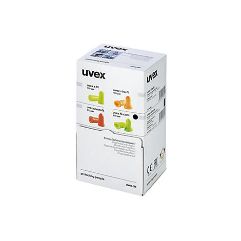 Tapones de protección auditiva hi-com UE 100 pares SNR 24 dB