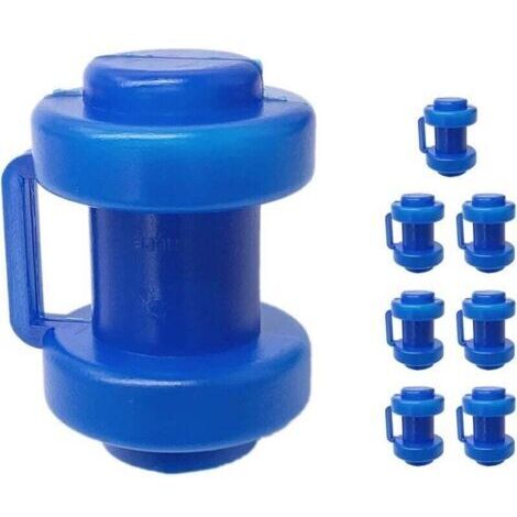 Tapones para postes de red de trampolín, repuesto para red de seguridad, paquete de 8 tapones protectores para barras de red de trampolín, 25 mm, azul
