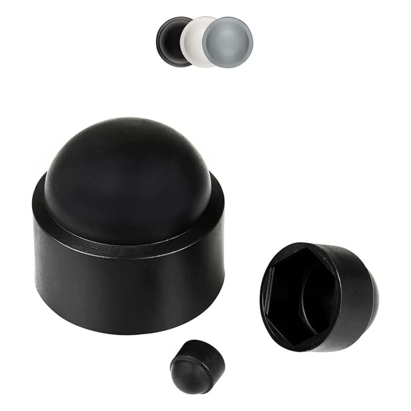 Tapones protectores hexagonales M10 (tamaño de llave 17) Tapas protectoras para tornillos antracita de plástico Tapas protectoras duraderas para