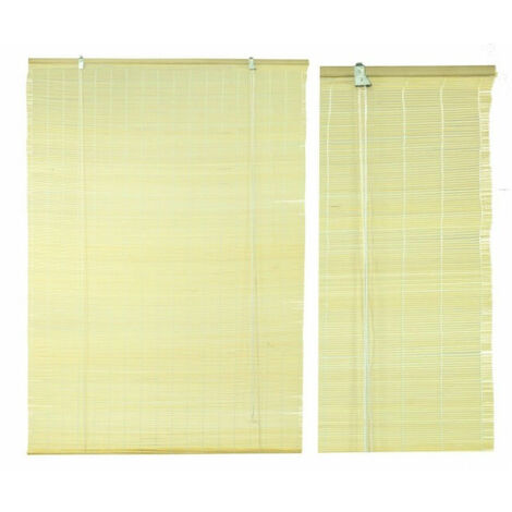 Tapparella in bambù naturale con bordatura chiara - 150x300x12 cm