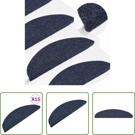 Tappeti antiscivolo -  Tappeti Adesivi per Scale 15 pz 56x17x3 cm Blu