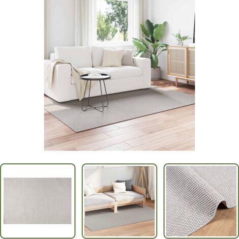Tappeti antiscivolo -  Tappeti per area LUGO Crema e Grigio 230 x 160 cm Poliestere