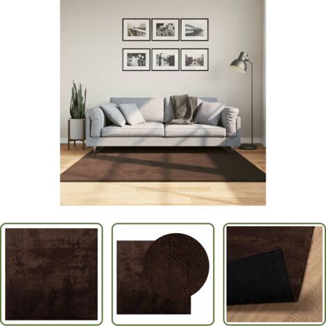 Tappeti antiscivolo -  Tappeti per area Quadrato HUARTE Marrone 160 x 160 cm