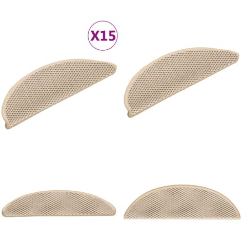 Tappeti Autoadesivi Scale Aspetto Sisal 15pz 56x17x3 cm Berbero - Tappeti autoadesivi - Tappeti in sisal