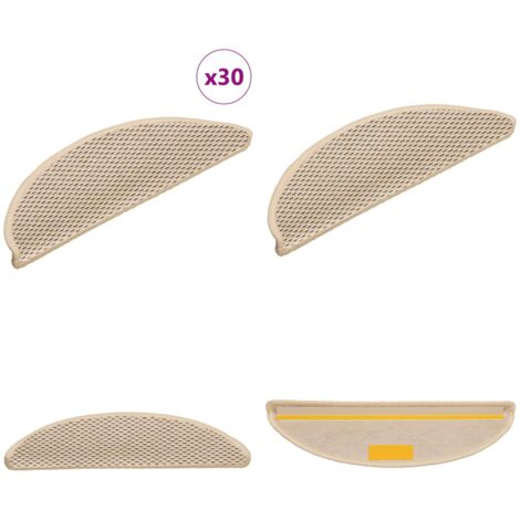 Tappeti Autoadesivi Scale Aspetto Sisal 30pz 56x17x3 cm Berbero - Tappeti autoadesivi - Tappeti in sisal